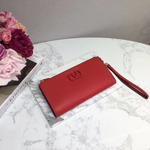 VALENTINO Pochette en cuir d'origine 060 rouge