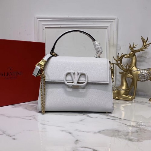 VALENTINO Sac fourre-tout en cuir d'origine V0025 blanc