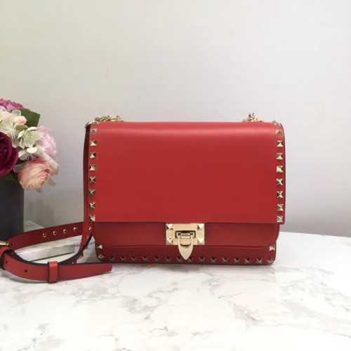 VALENTINO Sac à bandoulière en cuir d'origine 3005 rouge
