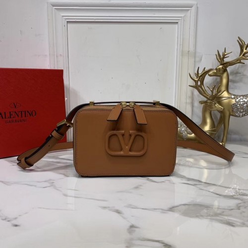 VALENTINO Sac à bandoulière en cuir d'origine V0020 marron