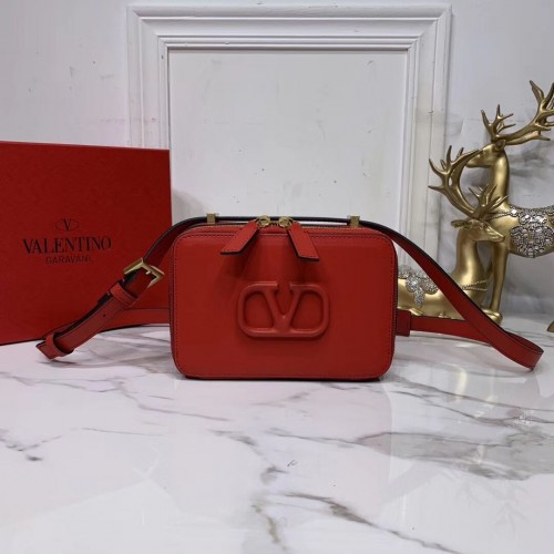 VALENTINO Sac à bandoulière en cuir d'origine V0020 rouge