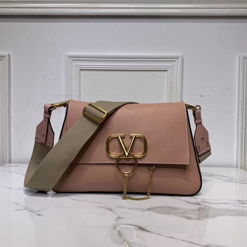 VALENTINO Sac à bandoulière en cuir d'origine V0888 rose