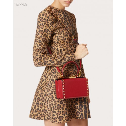 VALENTINO Sac à bandoulière en cuir d'origine V4273 rouge