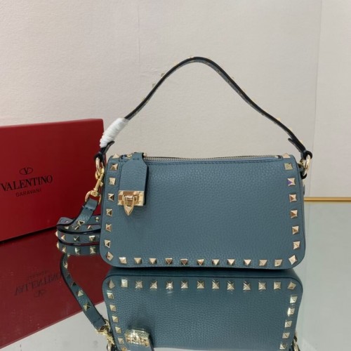 VALENTINO Sac bandoulière en cuir d'origine V4700 bleu