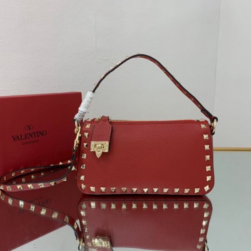 VALENTINO Sac à bandoulière en cuir d'origine V4700 rouge