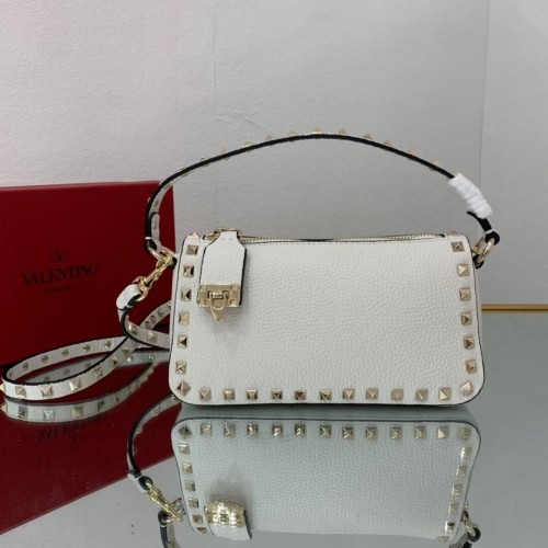 VALENTINO Sac à bandoulière en cuir d'origine V4700 blanc