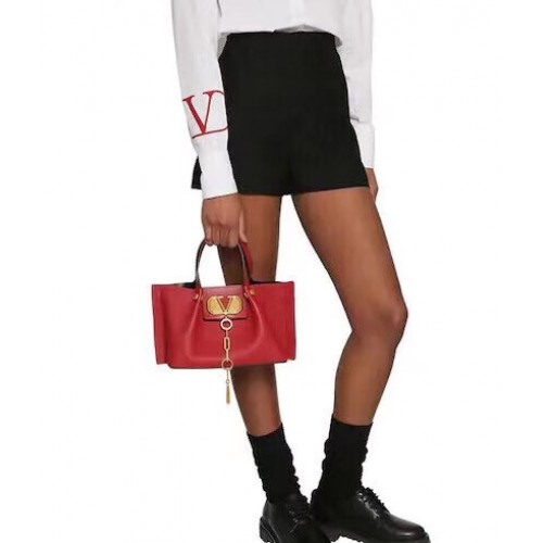 VALENTINO Cabas en cuir d'origine 2070 rouge