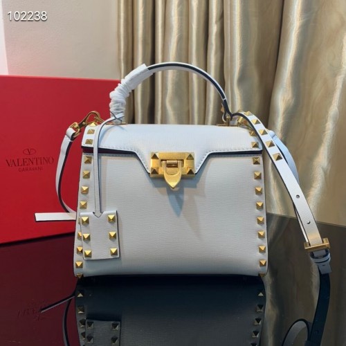 VALENTINO Sac cabas en cuir d'origine V4071A blanc