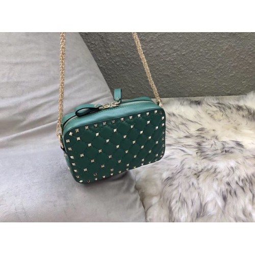 VALENTINO Rockstud sac à bandoulière en cuir pour appareil photo 57367 vert