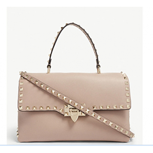 VALENTINO Sac cabas Rockstud en cuir V0094 ROSE