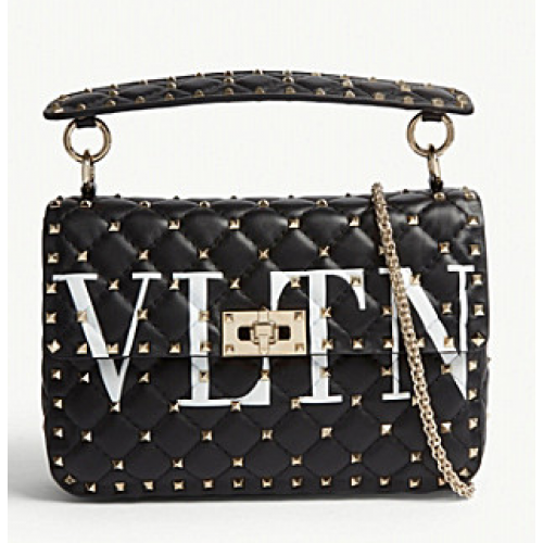 VALENTINO Rockstud spike sac à bandoulière moyen 2601 noir