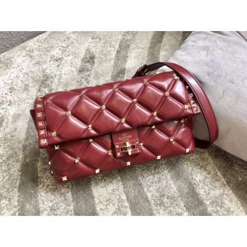 VALENTINO VLOCK Sac à bandoulière en cuir original 0053 rouge