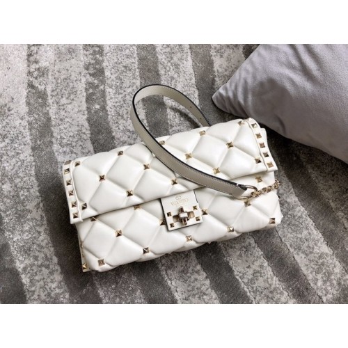 VALENTINO VLOCK Sac à bandoulière en cuir original 0053 blanc