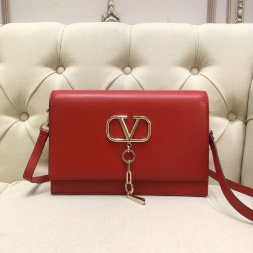 VALENTINO VLOCK Sac à bandoulière en cuir d'origine 0909 rouge
