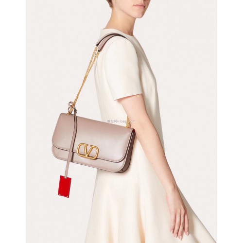 VALENTINO VLOCK Origianl sac à bandoulière en cuir 2323 rose clair