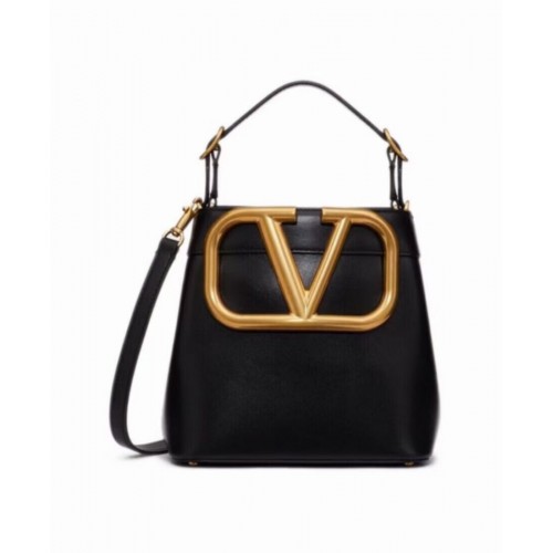 VALENTINO sac à main en cuir de veau V0754 noir