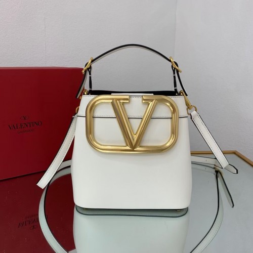 Sac à main VALENTINO en cuir de veau V0754 blanc