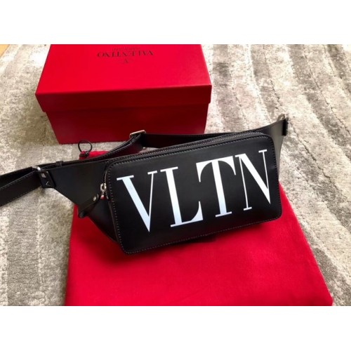 VALENTINO sac banane en cuir 0056 noir