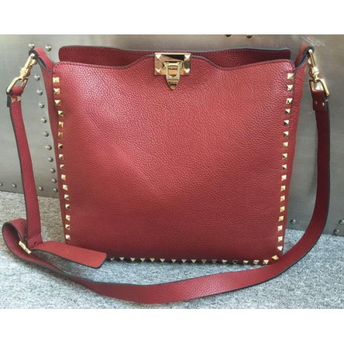 Valentino Garavani Rockstud Hobo Sac VO84499 Rouge