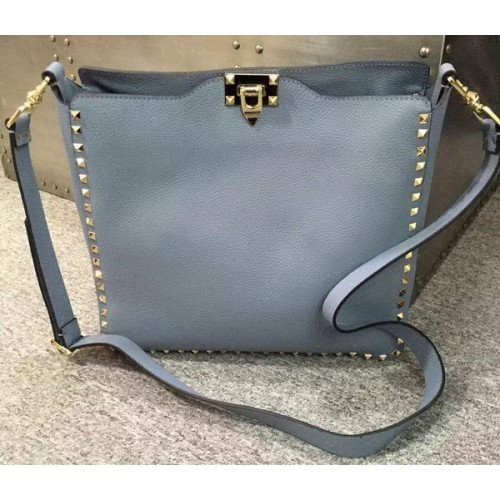 Valentino Garavani Rockstud Hobo Sac VO84499 Bleu Ciel