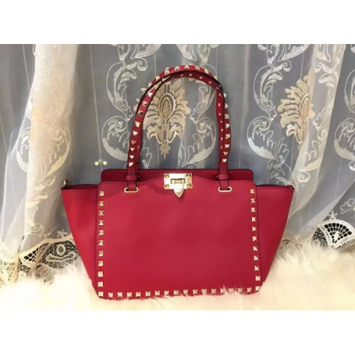 Valentino Garavani Rockstud Medium Tote Bag VO0812T Rouge