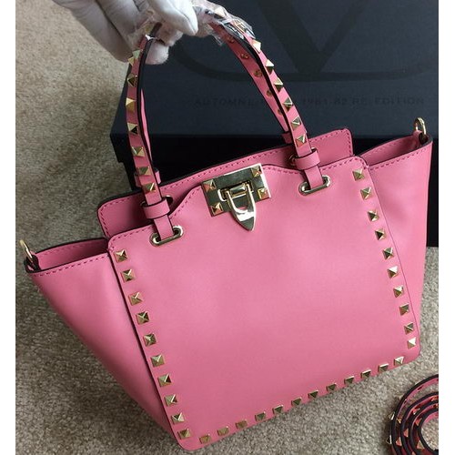 Valentino Garavani Rockstud mini sac fourre-tout cuir d'origine VG1918 rose