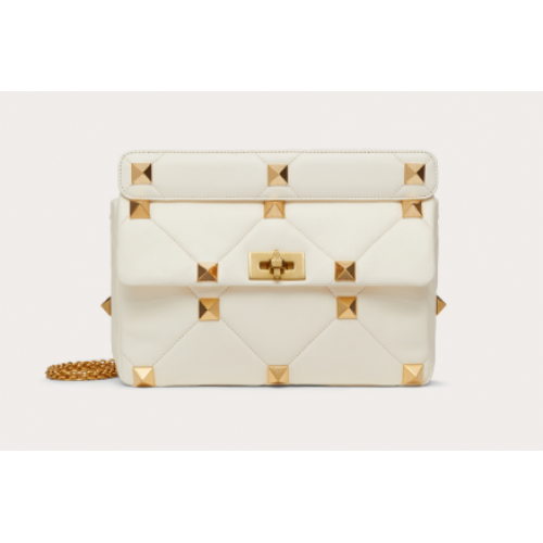 Valentino moyen Garavani Roman Stud V2060 blanc