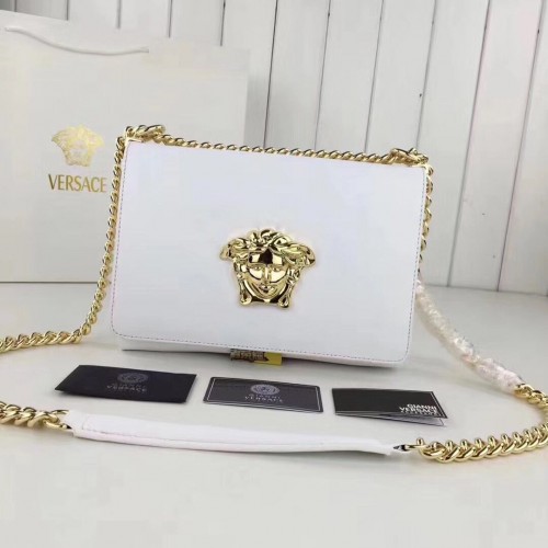 Versace Sac à bandoulière en cuir de veau VS170 Blanc