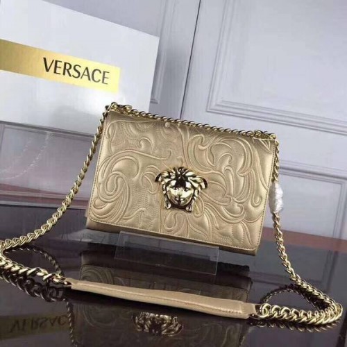 Versace Sac à bandoulière en cuir de veau VS178 Doré