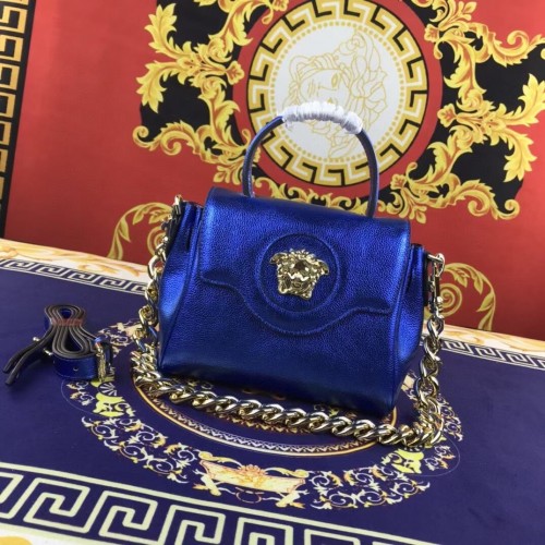 Versace Original Sac en cuir de veau FS1040 bleu