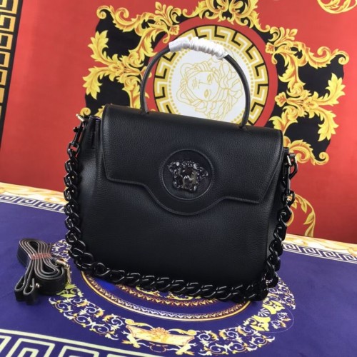 Versace Original sac en cuir de veau moyen FS1041-1 noir