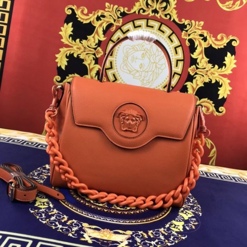 Versace Original sac en cuir de veau moyen FS1041 orange
