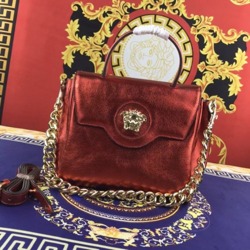Versace Original sac en cuir de veau moyen FS1041 rouge