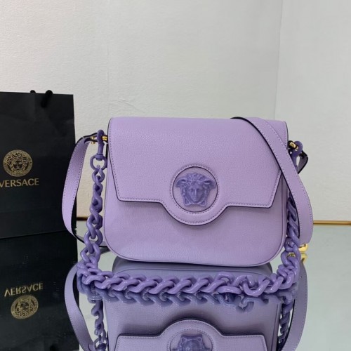 Versace Original sac en cuir de veau moyen FS1067 lavande