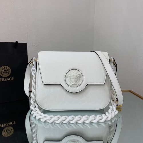 Versace Original sac en cuir de veau moyen FS1067 blanc