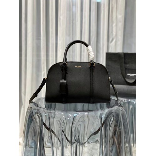 YSL CASSANDRA SAC À MAIN MOYEN EN CUIR EMBOSSÉ GRAIN DE POUDRE Y305454 noir