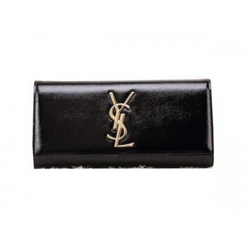 Pochette YSL Classic Monogramme Cuir Verni Y8909 Noir