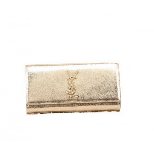 Pochette YSL Classic Monogramme Cuir lisse Y8909 Doré
