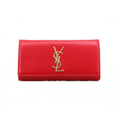 Pochette YSL Classique Monogramme Cuir Lisse Y8909 Rouge