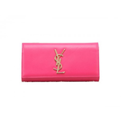 Pochette YSL Classique Monogramme Cuir Lisse Y8909 Rose