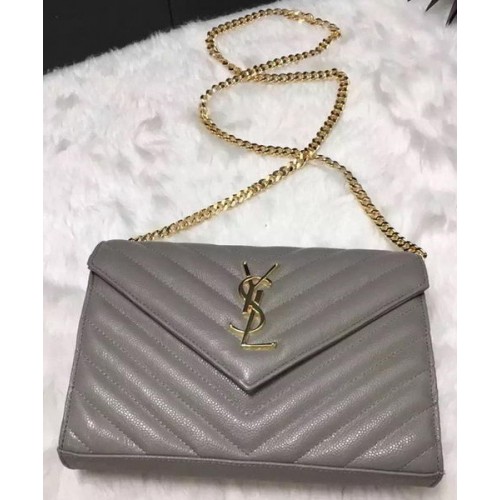 Pochette YSL Classic Monogramme Motif Cannage YSL0223 Gris
