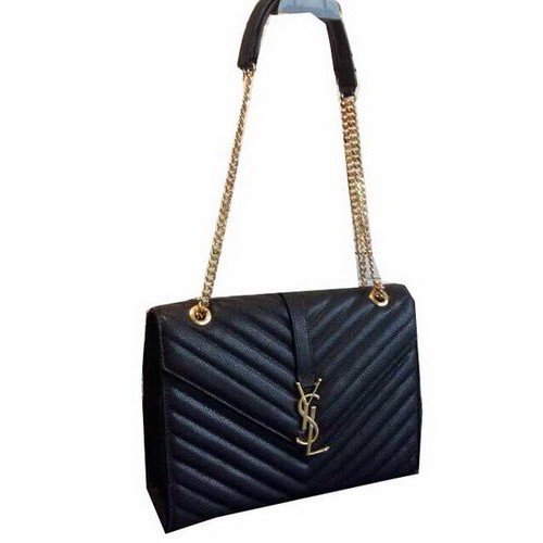 YSL Classic Monogramme Flap Bag Cannage Pattern 311224 Noir