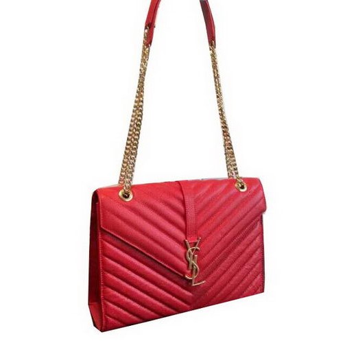 YSL Classic Monogramme Flap Bag Cannage Pattern 311224 Rouge