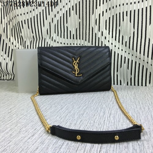 YSL Classic Monogramme Flap Bag Cannage Pattern Y377828L Noir