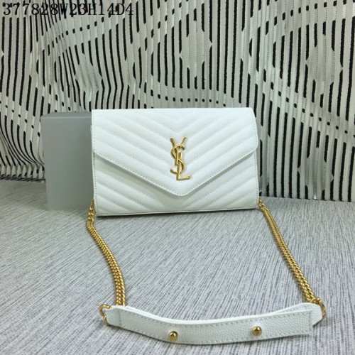 YSL Classic Monogramme Flap Bag Cannage Pattern Y377828L Blanc