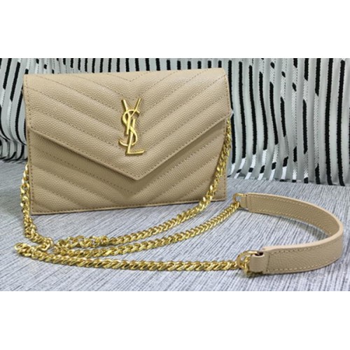 YSL Classic Monogramme Flap Bag Cannage Pattern Y377828S Abricot