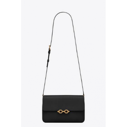 YSL LE MAILLON SATCHEL EN CUIR LISSE 6497952 noir