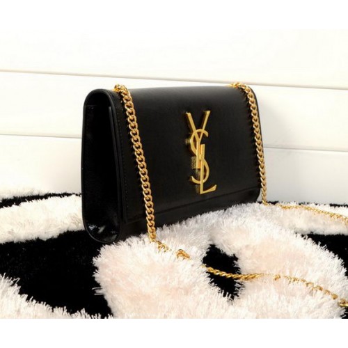 YSL Monogramme Cross-body Sac à Bandoulière Motif Cannage Y311218 Noir