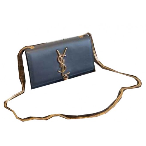 YSL Monogramme Cross-body Sac à bandoulière en cuir lisse Y311218 Gris