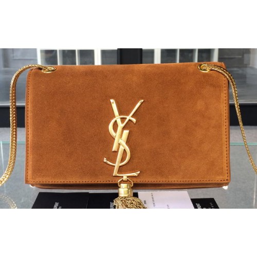 YSL Monogramme Cross-body Sacs à bandoulière en cuir suédé 311218 Blé